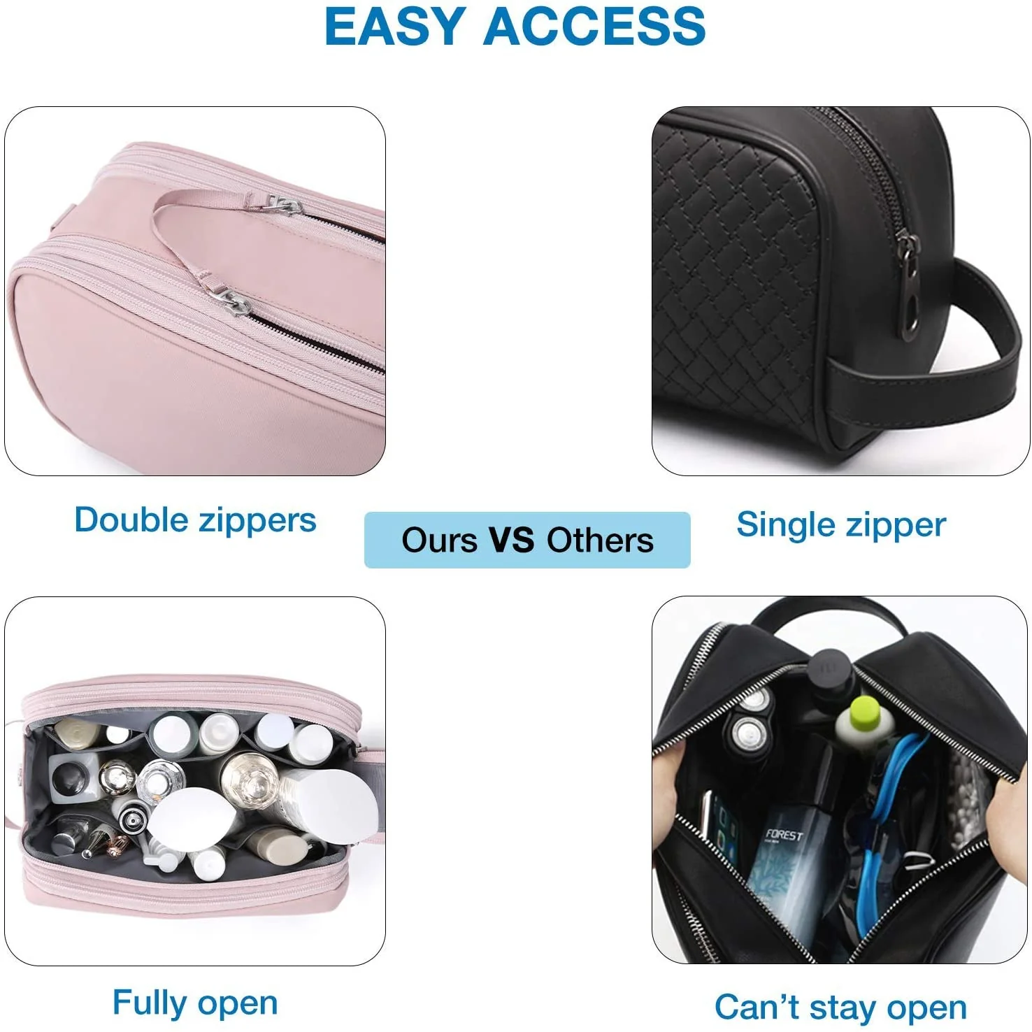 Waterproof Lightweight Makeup Cosmetic Travel Bag - Image 4