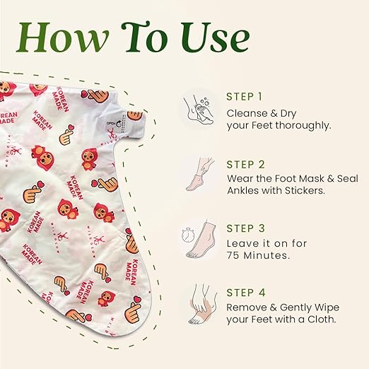 WildGlow Korean Peeling Foot Mask - Image 5