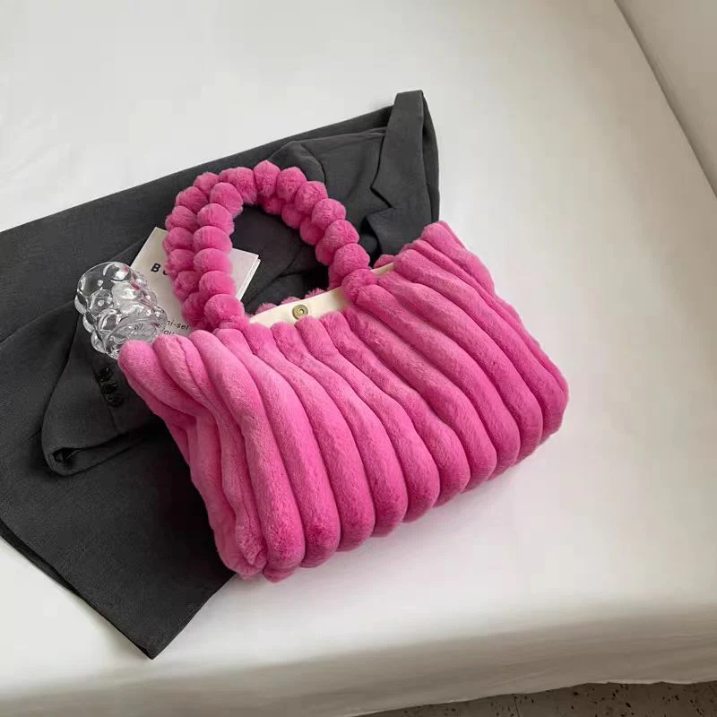 Women Stylish Fluffy Heart Shoulder Bag - Image 4