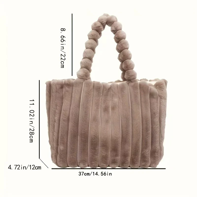 Women Stylish Fluffy Heart Shoulder Bag - Image 6