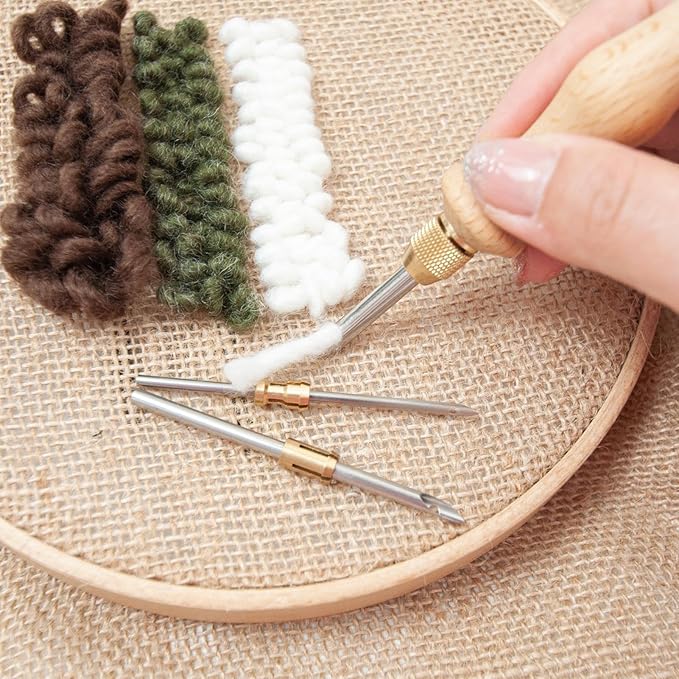 Wooden Handle Embroidery Pen Punch Needle - Image 2