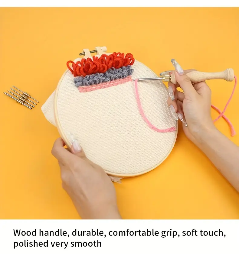 Wooden Handle Embroidery Pen Punch Needle - Image 4