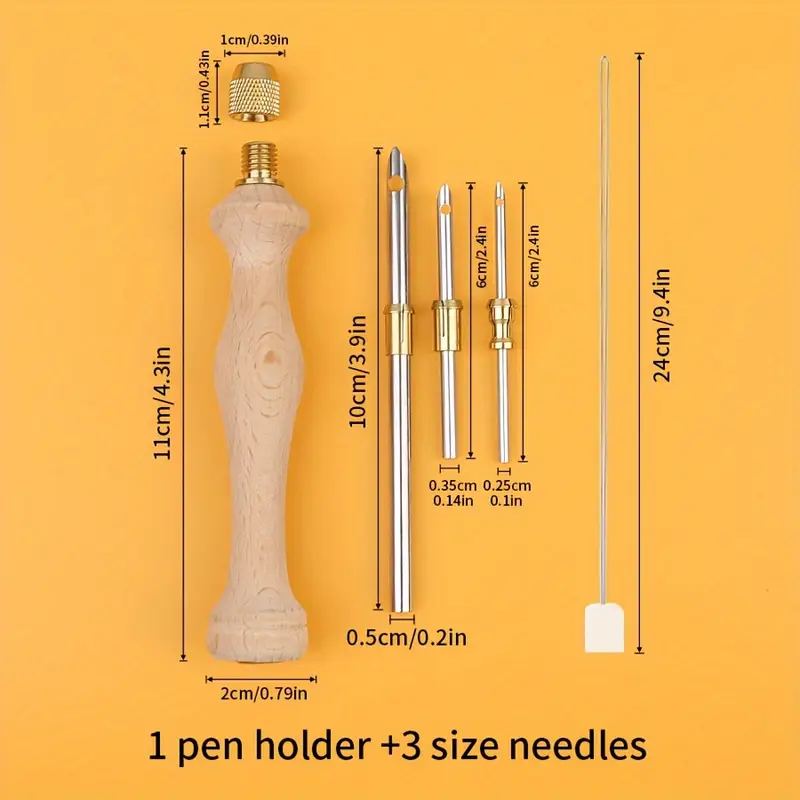 Wooden Handle Embroidery Pen Punch Needle - Image 7